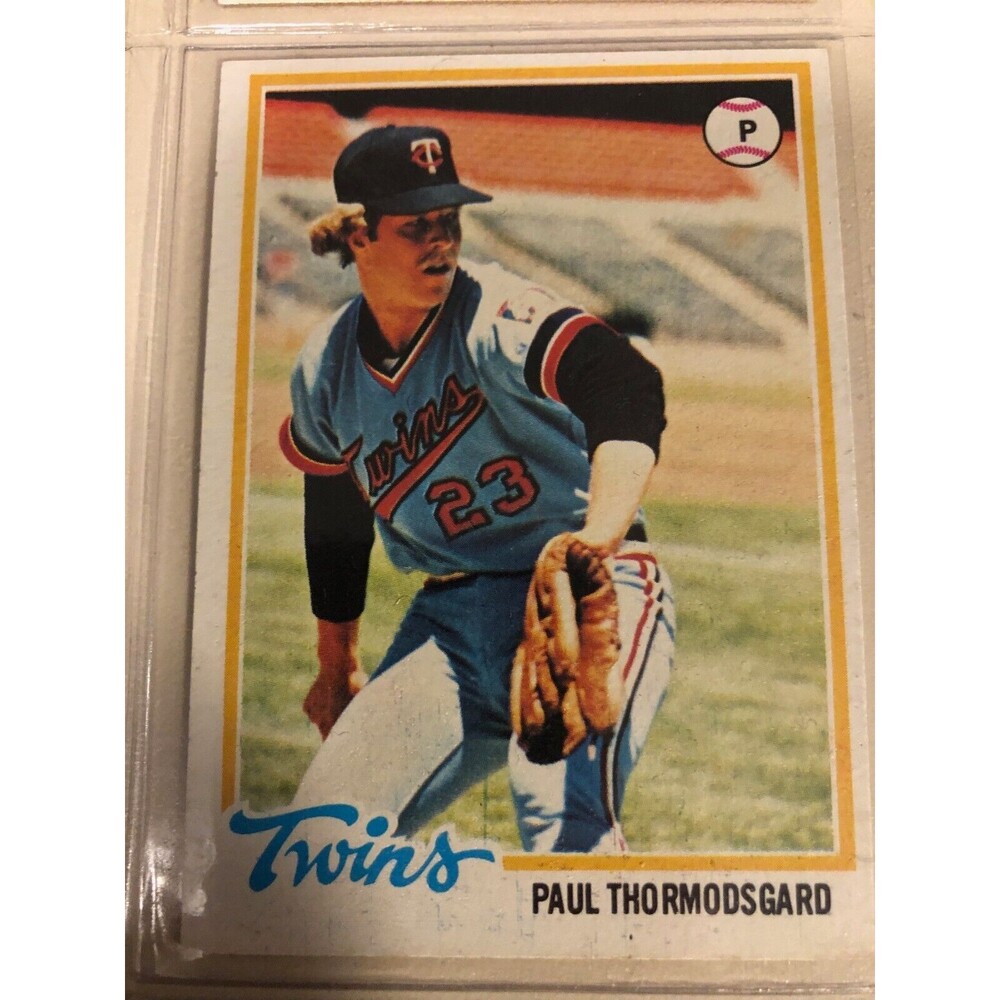 1978 Topps Baseball Card # 162 Paul Thormodsgard Pitcher Twins